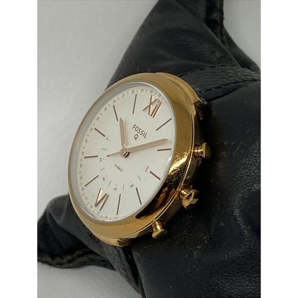 Fossil FTW5021 Women's Black Leather Analog Silver Dial Quartz Wrist Watch WO583 - Picture 4 of 12